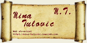 Mina Tulović vizit kartica